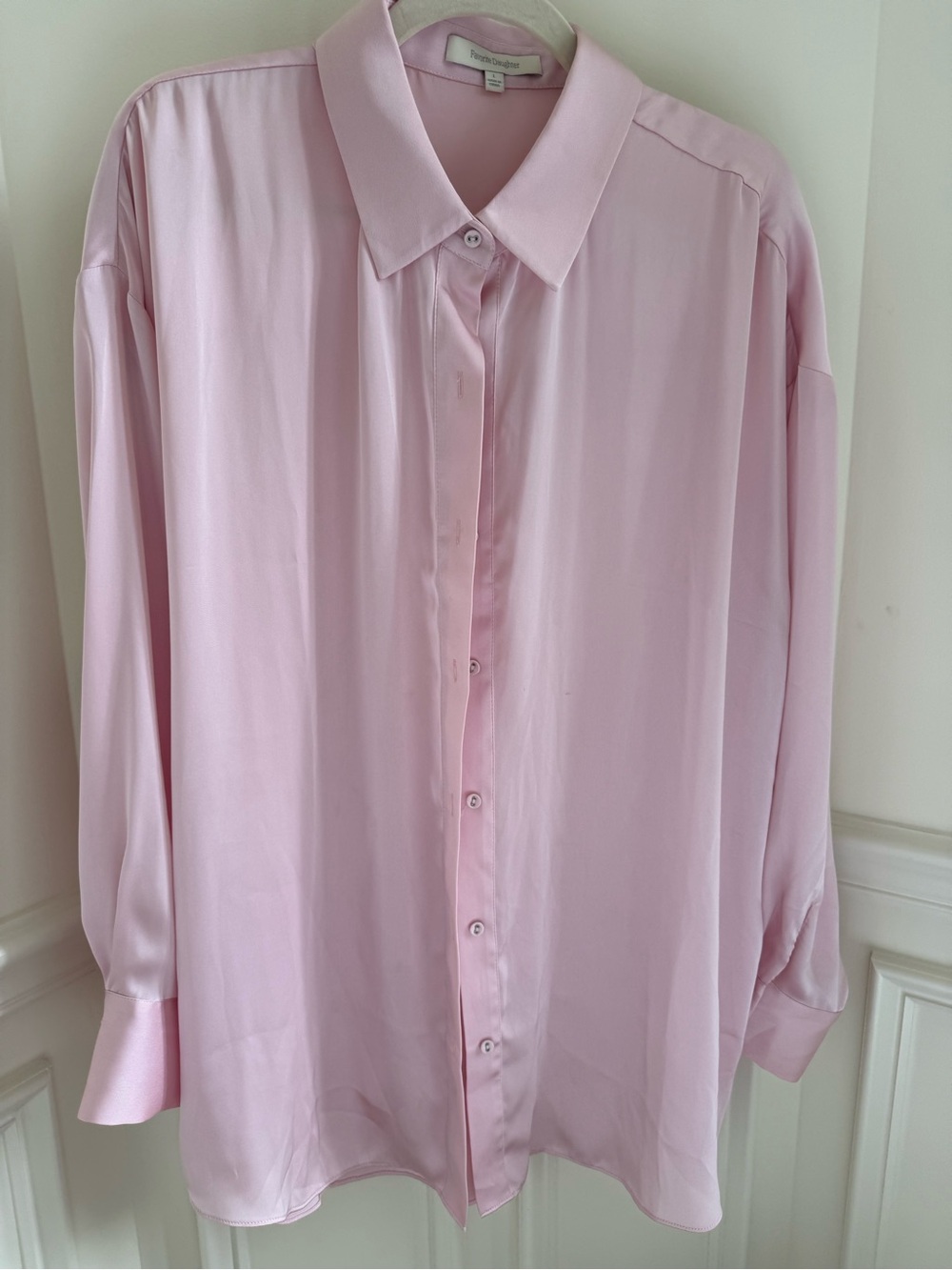 Favorite Daughter Men's Silk-Blend Button-Down Shirt - Light Pink
